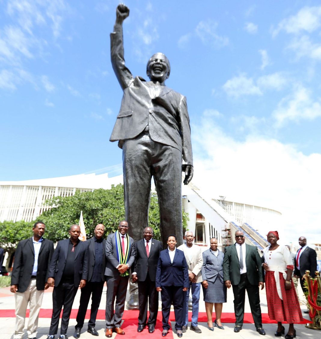 President Cyril Ramaphosa on Tuesday unveiled two giant bronze statues of Nelson Mandela and Oliver Tambo in eThekwini